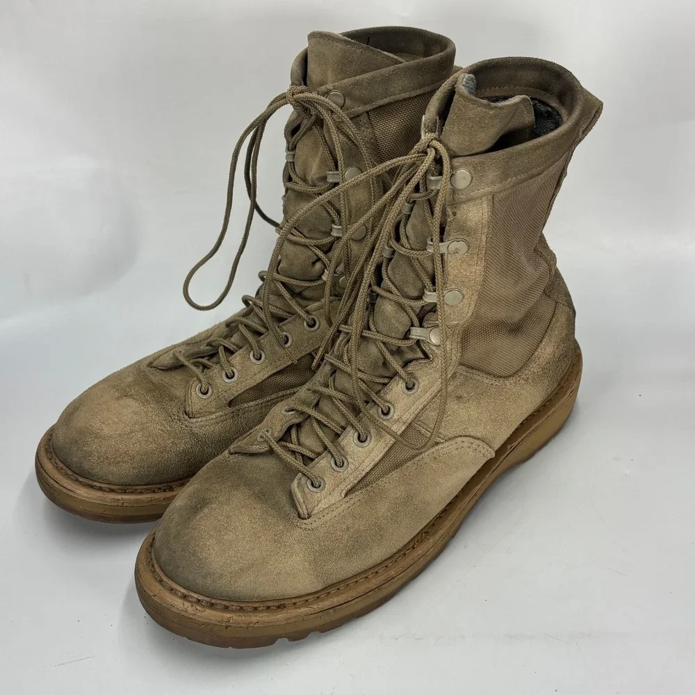 Gore-Tex Military Combat Boots Coyote Tan Suede Vibram Sole Men's 10-11 US
